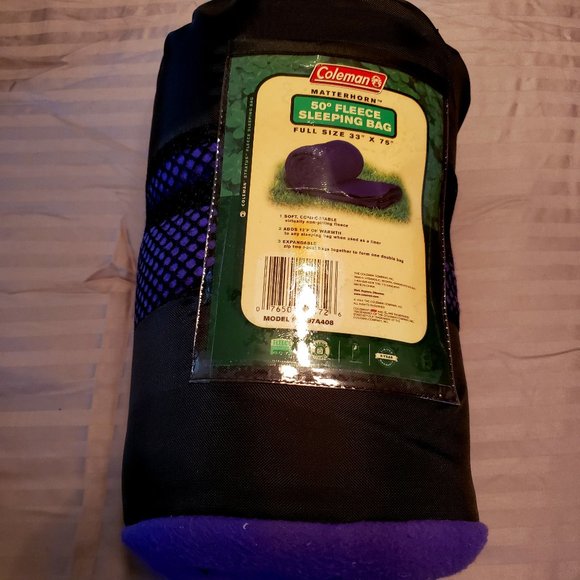 Coleman Other - NWoT Coleman Matterhorn Sleeping Bag | 50°F Fleece Sleeping Bag